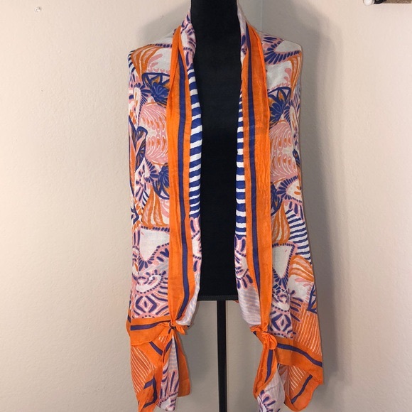 Stella & Dot Union Square Scarf - Tangerine - Picture 3 of 7